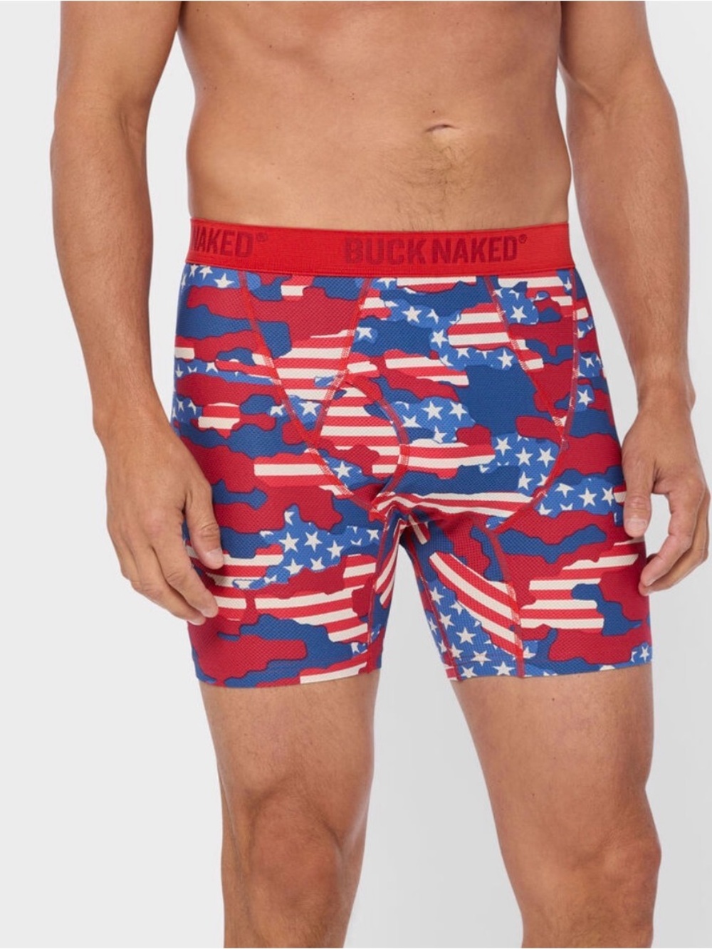 Duluth Trading Buck Naked Pattern Boxer Briefs Red XL NWT